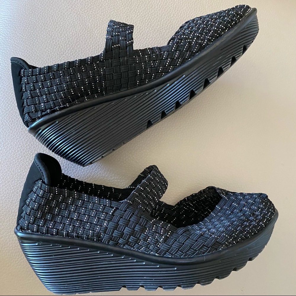 Skechers Mary Jane Woven Wedges